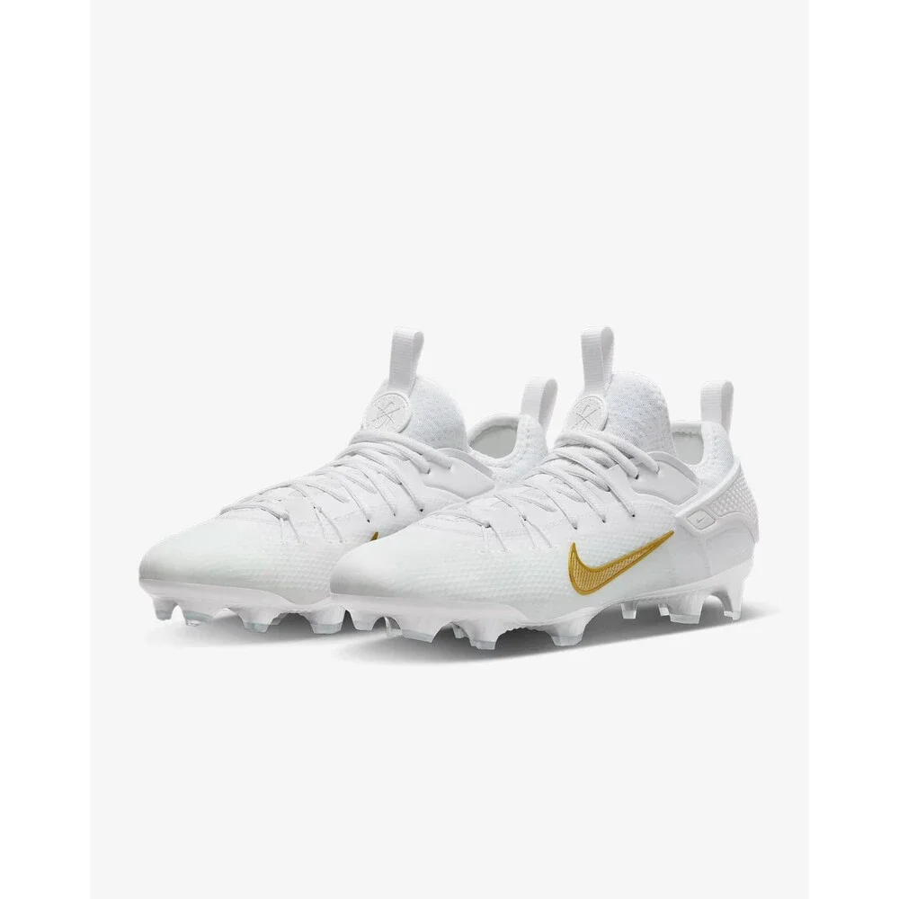 Nike Huarache 9 Elite Low LAX Lacrosse Cleats White Gold FD0089-100 Mens Sz 9.5